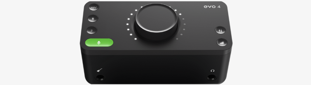 Audient Evo 4 front | the best audio interfaces under $200 (2025)| the audiophile academy