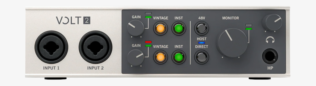 uad volt 2 usb recording front | the best audio interfaces under $200 (2025)| the audiophile academy